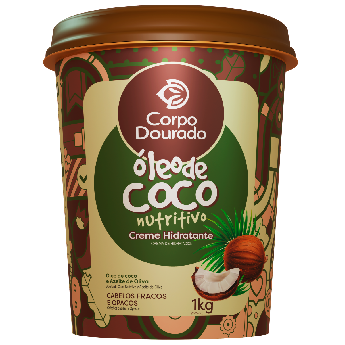 Mascarilla Capilar Corpo Dourado Oleo De Coco 1000gr