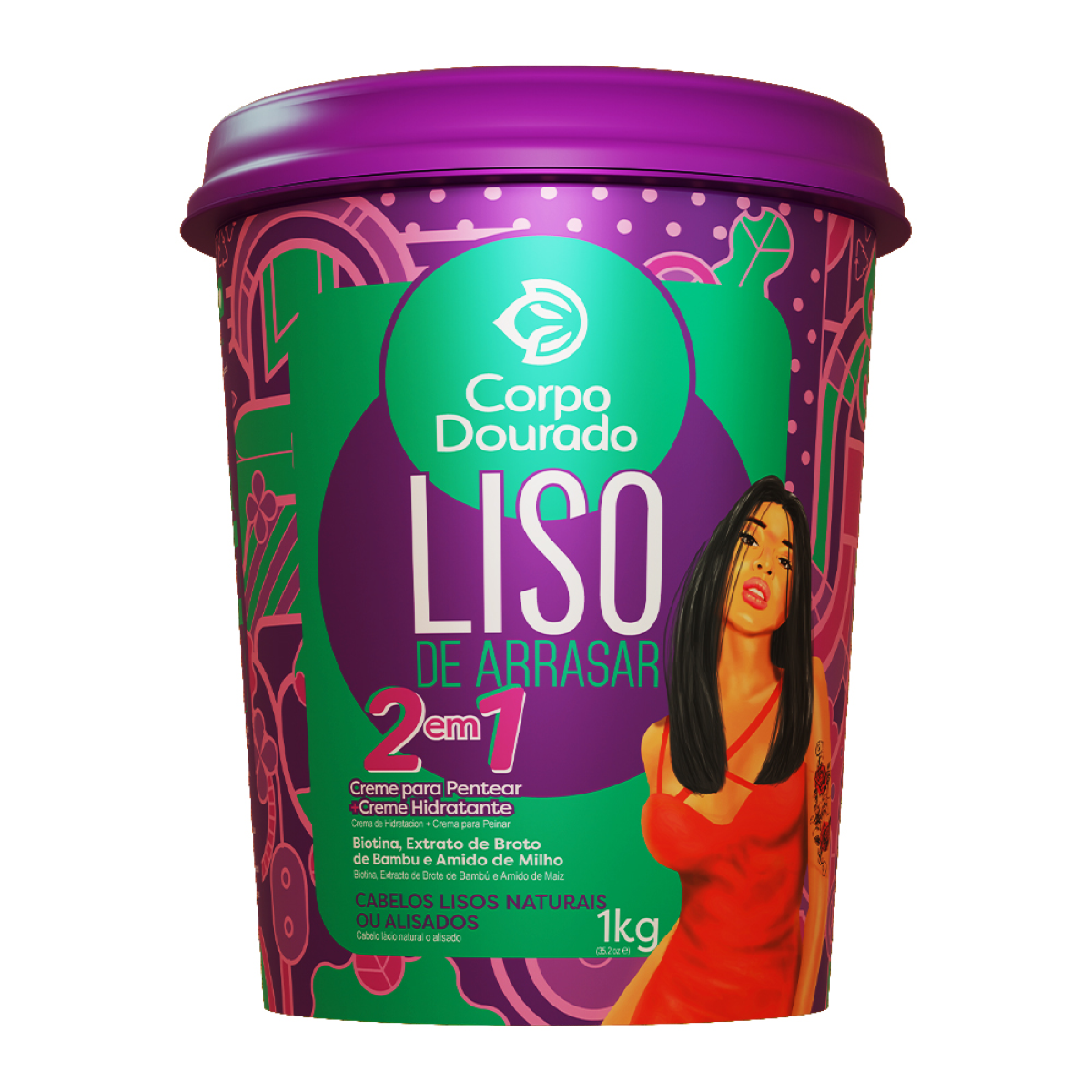 Mascarilla Capilar Corpo Dourado Liso De Arrasar 1000gr