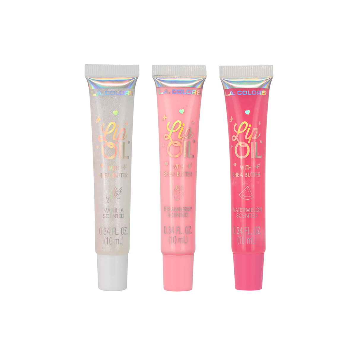 Set L.A. Colors Trio de Aceite de Labios Lustrous Shine 2025
