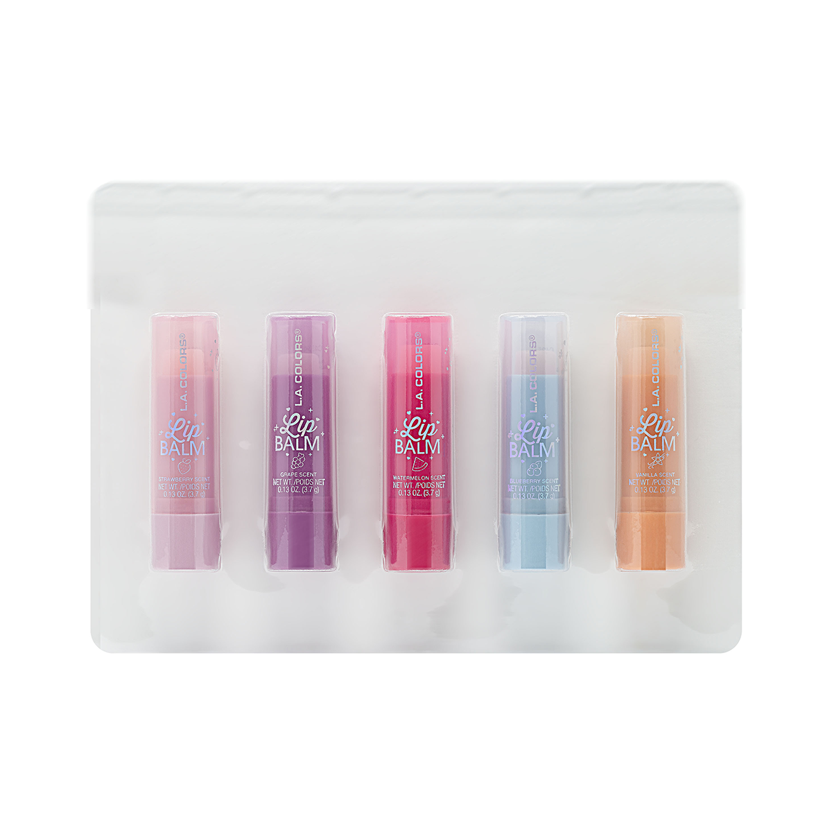 Set L.A. Colors Bálsamos Labiales Balm-azing Time 5pcs 2025