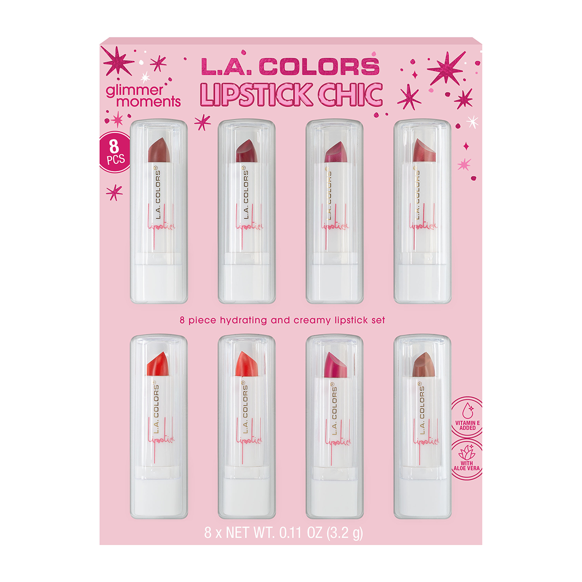 Set De Navidad L.A. Colors Labiales Lipstick Chic 8pcs 2025