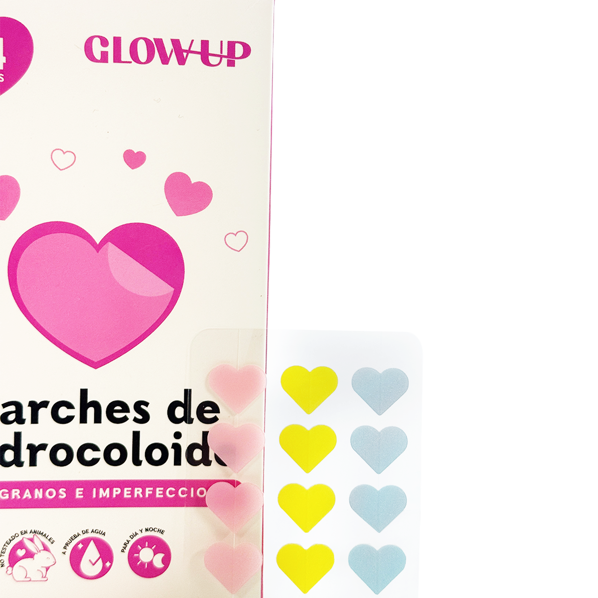 Parches Para Acné Glow Up Corazón 24 Pcs