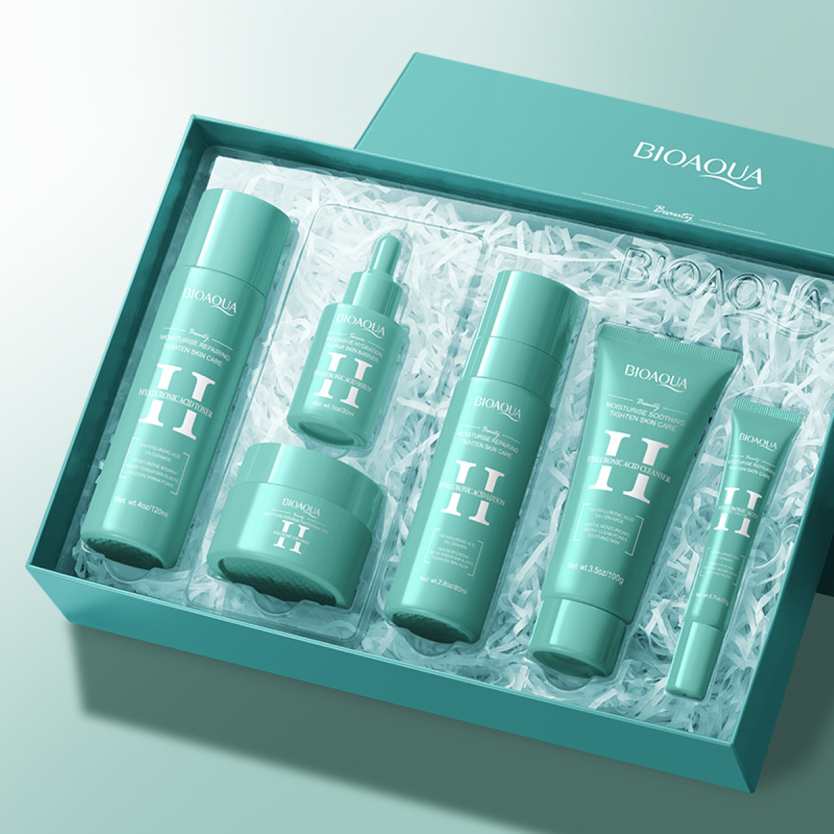 Set Skincare Bioaqua Ácido Hialurónico 6Pcs