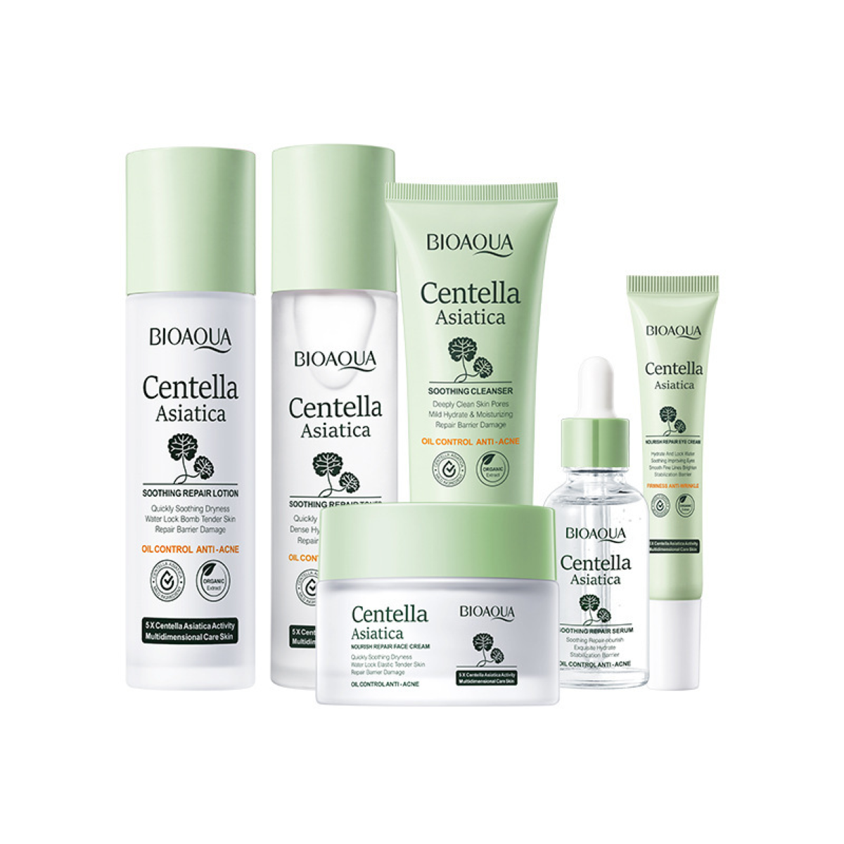 Set Skincare Bioaqua Centella Asiática 6Pcs