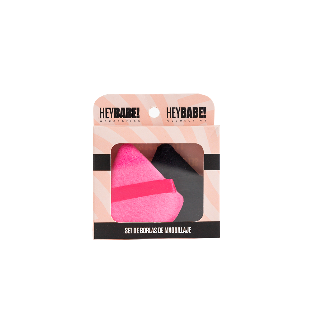 Borlas De Maquillaje Hey Babe Black + Rose Red 2Pcs