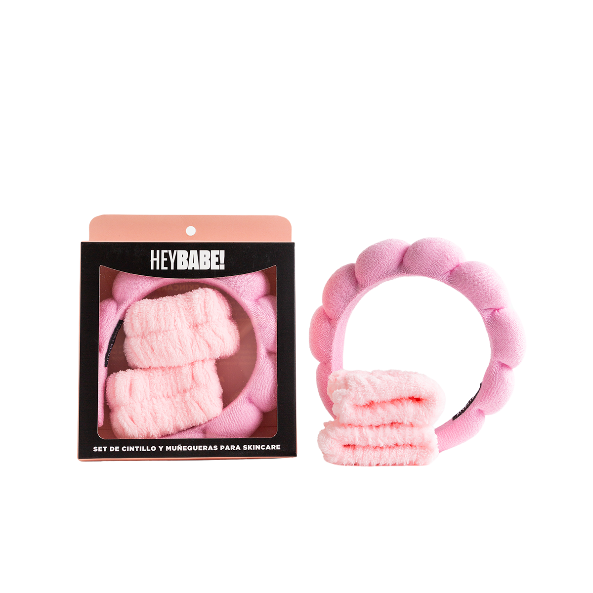 Set de Cintillos y Muñequeras Hey Babe Pink