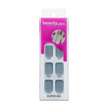 Uñas Postizas Beauty Plus Press On Super Gel Grey