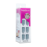 Uñas Postizas Beauty Plus Press On Super Gel Grey