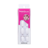 Uñas Postizas Beauty Plus Press On Super Gel Matte White