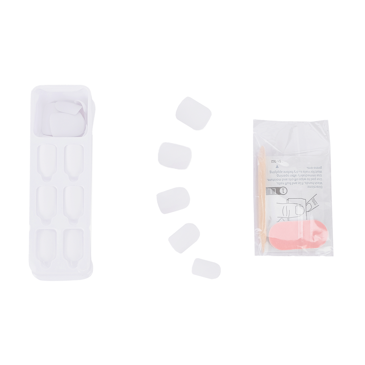Uñas Postizas Beauty Plus Press On Super Gel Matte White