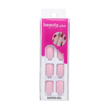 Uñas Postizas Beauty Plus PressOn Super Gel Matte Light Pink
