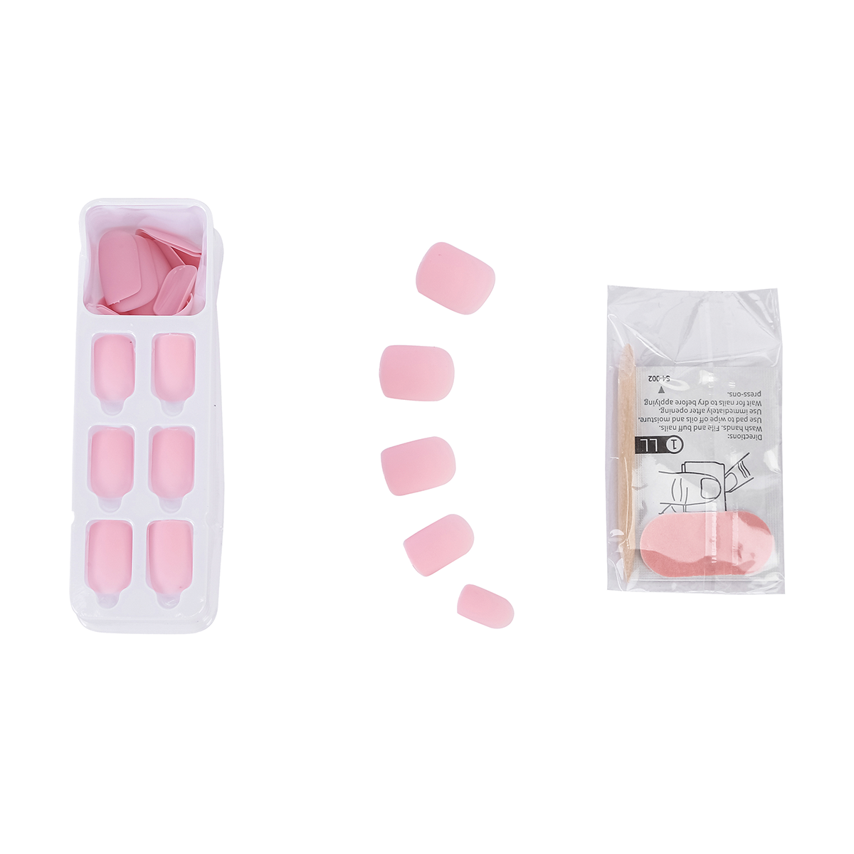 Uñas Postizas Beauty Plus PressOn Super Gel Matte Light Pink