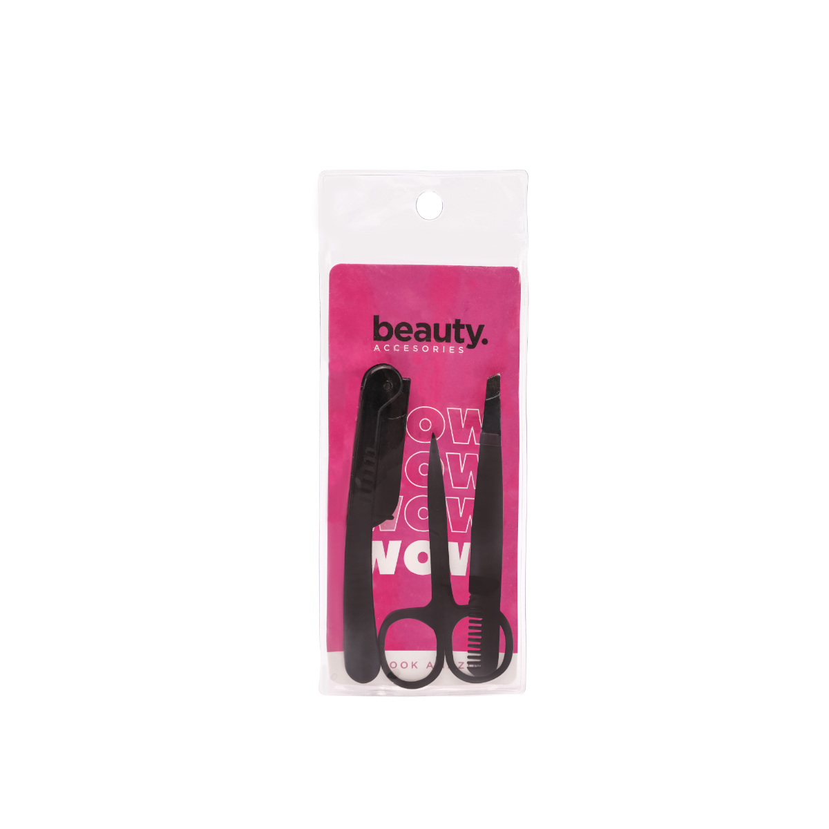 Set Beauty Plus Pinza, Tijera Y Perfilador De Cejas - beauty.plus