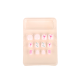 Uñas Postizas Press On Para Niñas Chic Flamingos