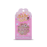 Uñas Postizas Press On Para Niñas Bunny Pink Heart