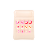 Uñas Postizas Press On Para Niñas Floral Bunny