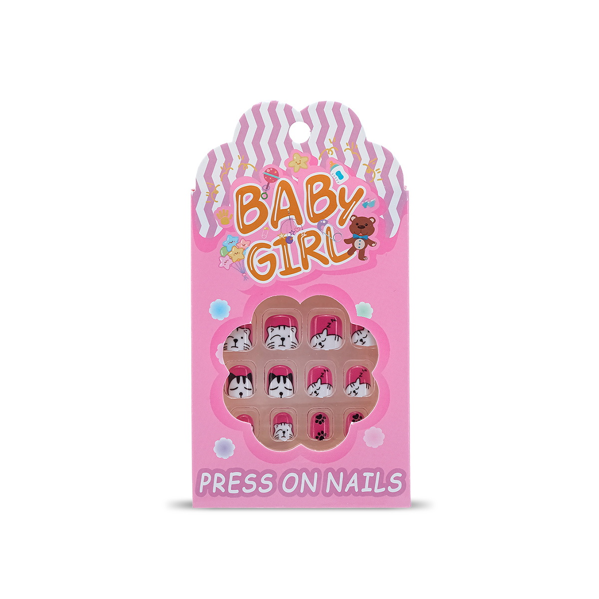 Uñas Postizas Press On Para Niñas Dreamy Kitty