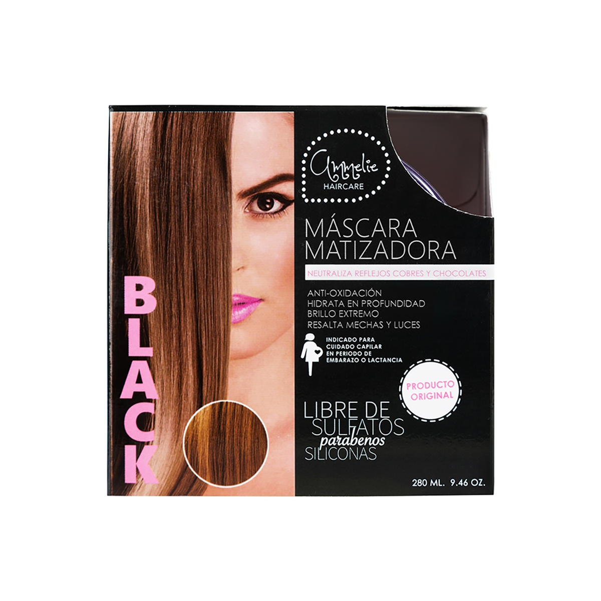 Matizador Capilar Ammelie Hair Care Black 280ml