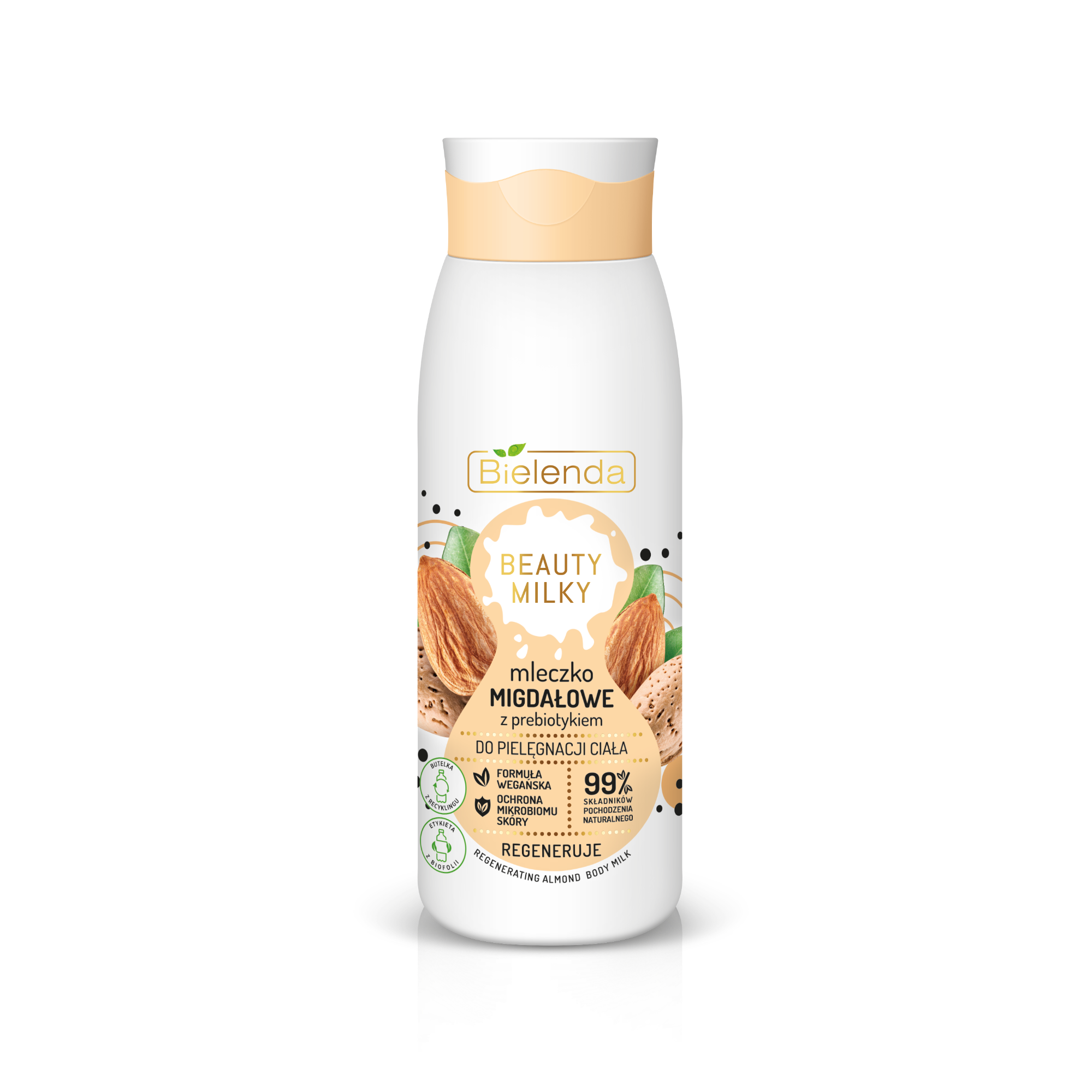 Crema Corporal Bielenda Body Milk De Almendras Con Prebiótico 400ml