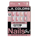 Uñas Postizas L.A. Colors Nails On! Cortas Bubbly Fizz